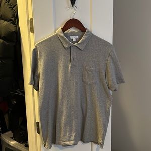 Sunspel Rivieria Polo Shirt - Large/Gray